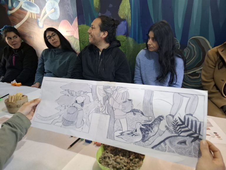 Mural participativo en Escuela de Relun visibilizará la importancia del llamado Cerro de Agua Santa